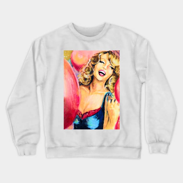 Arielle Dombasle Crewneck Sweatshirt by Svetlana Pelin